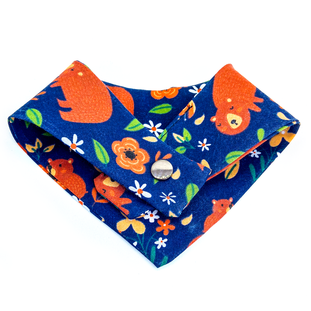 Woodland Bears Handmade Dog Bandana - Wüuf