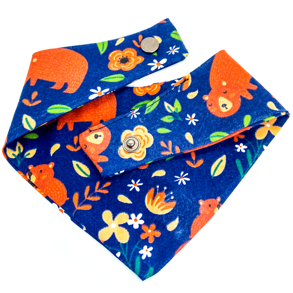 Woodland Bears Handmade Dog Bandana - Wüuf