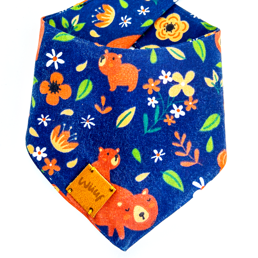 Woodland Bears Handmade Dog Bandana - Wüuf